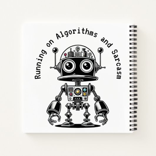 Carnet Robot de tête de dôme - Exécution sur algorithmes (Dos)