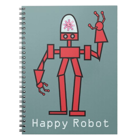 Carnet Robot heureux (Devant)