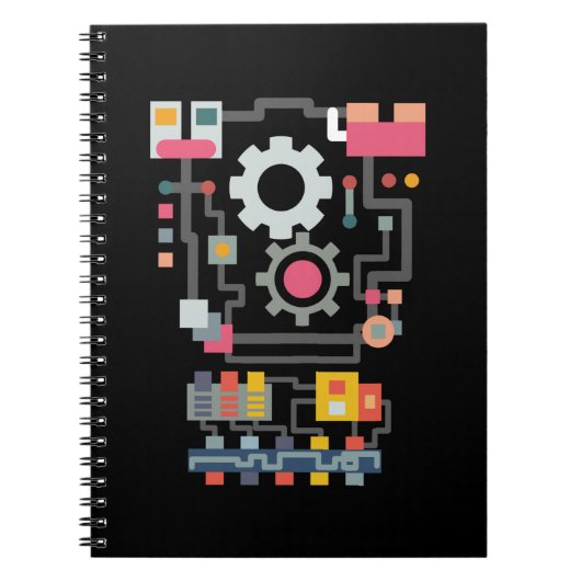 Carnet Robot Ingénieur de mignons Intelligence Artificiel (Devant)