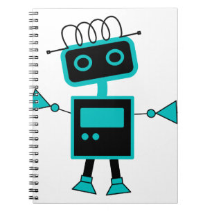 Carnet Robot mignon de bande dessinée fait de symboles