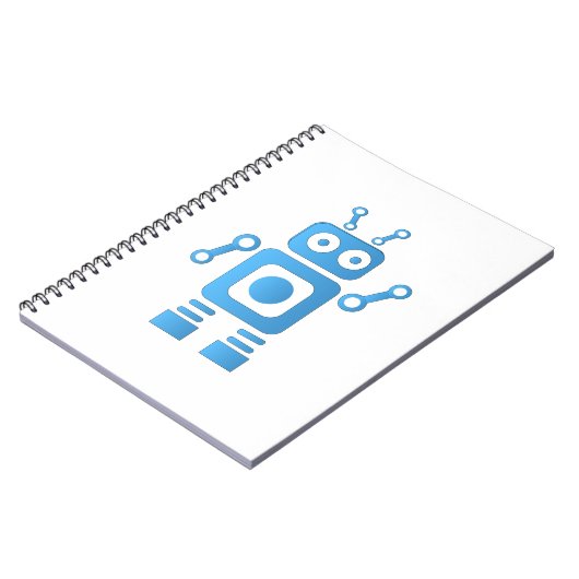 Carnet Robot rétro bleu (Côté gauche)