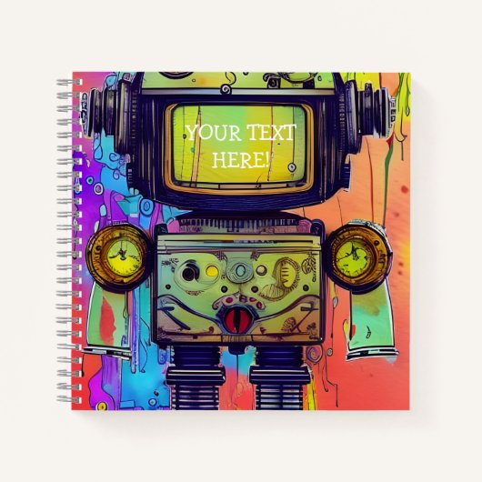 Carnet Robot steampunk (Devant)