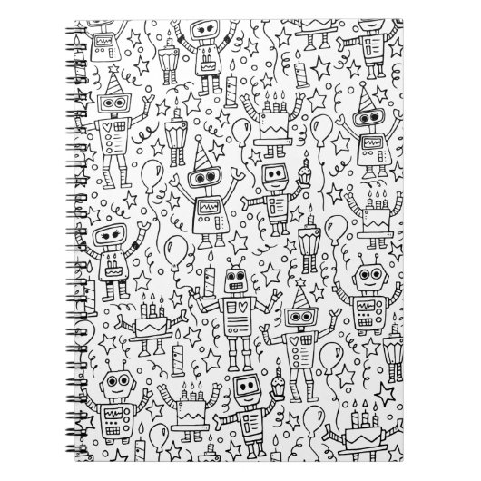 Carnet Robots d'anniversaire (Devant)