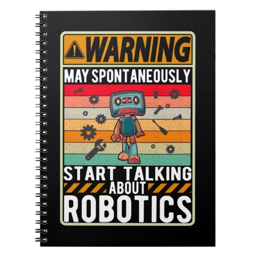 Carnet Robots Girls Boys Future Robotics Engineer (Devant)