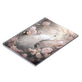 Carnet Rocher blanc romantique et Fleurs rose pâle (Côté gauche)