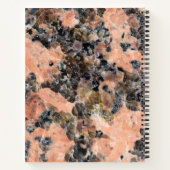 Carnet Rocher de granit rose avec votre nom et Monogramme (Dos)