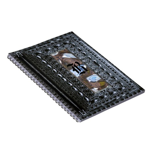 Carnet Rochester Blue Victorian Goth Monogramme (Côté Droit)