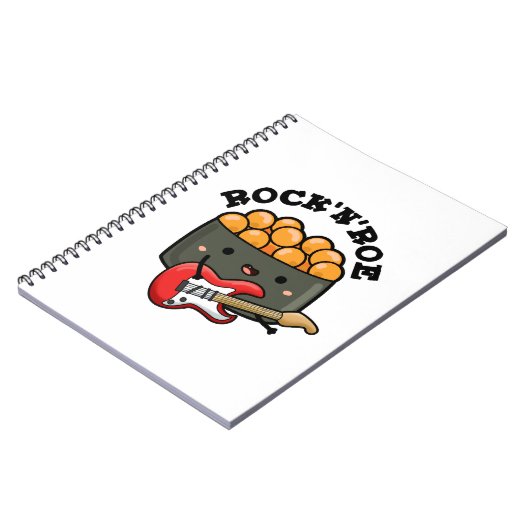 Carnet Rock And Roe Jeu de mots drôle de sushi (Côté gauche)