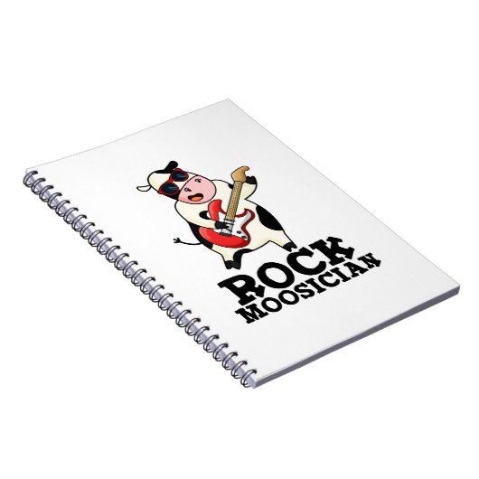 Carnet Rock Moosician Funny Cow Musicien Pun (Côté Droit)