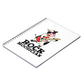 Carnet Rock Moosician Funny Cow Musicien Pun (Côté gauche)