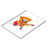 Carnet **Rock ’n’ Roll Pizza – Funny Guitar-Playing Slice (Côté gauche)