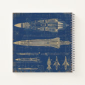 Carnet Rocket Sci-Fi Blueprint (Dos)