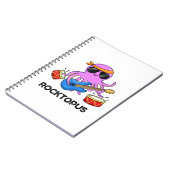 Carnet Rocktopus Funny Rock Band Pun de pieuvre (Côté gauche)