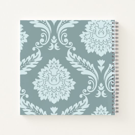 Carnet Rococo Damask Art I Duck Egg Blue+Teal (Dos)