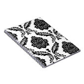 Carnet Rococo Damask Lg Off-Set Pattern Black on White (Côté Droit)