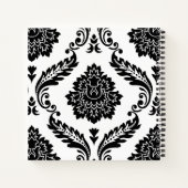 Carnet Rococo Damask Lg Pattern Black on White (Dos)