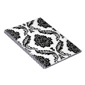 Carnet Rococo Damask Lg Pattern Black on White (Côté Droit)