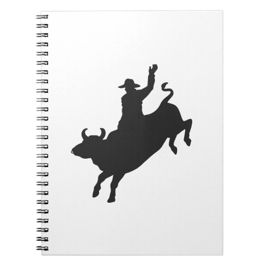 Carnet Rodeo Bull Ride silhouette (Devant)