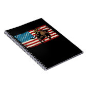 Carnet Rodeo Bull Rider Drapeau américain patriotique (Côté Droit)