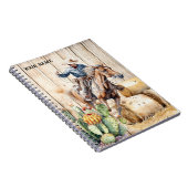 Carnet Rodeo cowboy Aquarelle sud cactus de foin (Côté Droit)