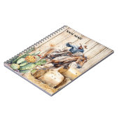Carnet Rodeo cowboy Aquarelle sud cactus de foin (Côté gauche)