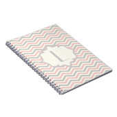Carnet Rodern, grey, ivory chevron pattern custom (Côté Droit)