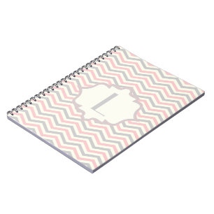 Carnet Rodern, grey, ivory chevron pattern custom