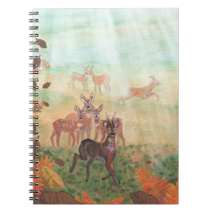 Carnet Roe Deer Capreolus capreolus dans la lumière du so