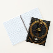 Carnet Roi d'échecs en or noir Design ♜ (Intérieur)