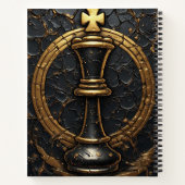 Carnet Roi d'échecs en or noir Design ♜ (Dos)
