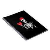Carnet Roll Skeleton Mains Coeur Valentines Jour Crâne (Côté Droit)