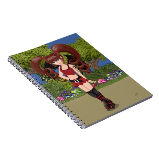 Carnet Roller Derby Anime Patinage de fée (Côté Droit)