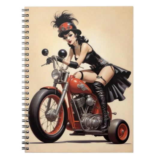 Carnet Roller Derby Biker Chick (Devant)