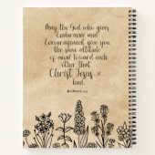 Carnet Romains 15:5 Image de verset biblique chrétien (Dos)