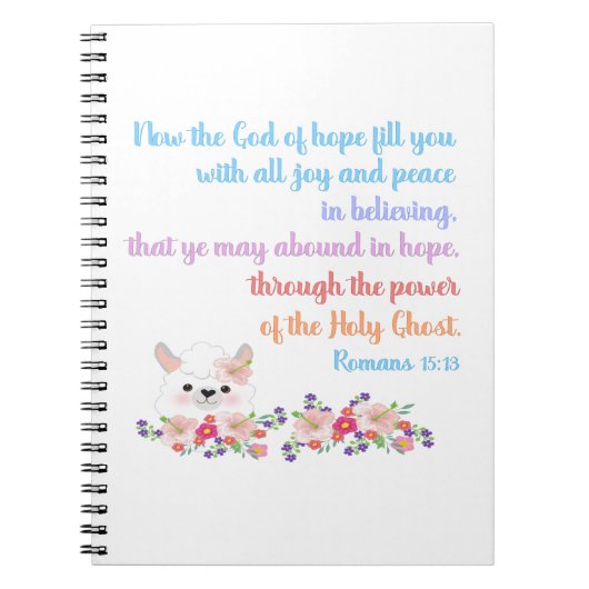 Carnet Romains 15 versets bibliques (Devant)