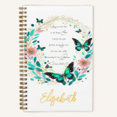 Carnet Romains 8:28 Fleurs et papillons (Recto)