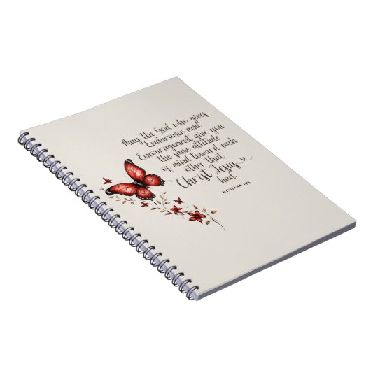 Carnet Romans 15:5 Bible Verse Image (Côté Droit)