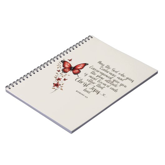 Carnet Romans 15:5 Bible Verse Image (Côté gauche)