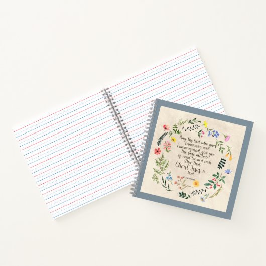 Carnet Romans 15:5 Bible Verse Image (Intérieur)