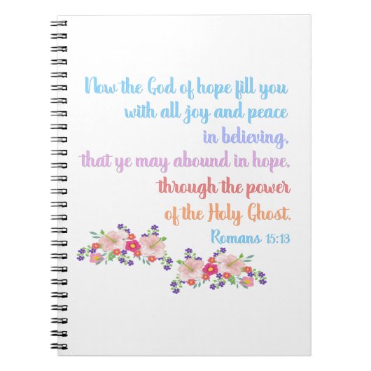 Carnet Romans 15 Bible Verse Design (Devant)