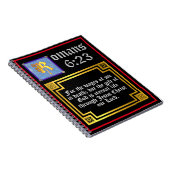 Carnet Romans 623 Gold Lettre Vie éternelle Bible Verse (Côté Droit)