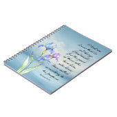 Carnet Romans 8:28 Iris Aquarelle (Côté gauche)