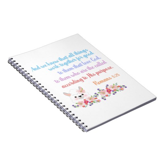 Carnet Romans 8 Bible Verse Design (Côté Droit)