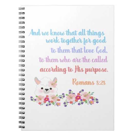Carnet Romans 8 Bible Verse Design (Devant)