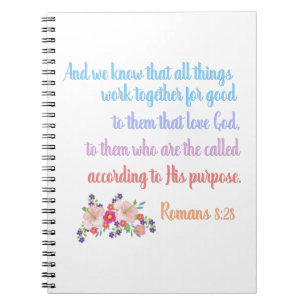 Carnet Romans 8 Verset Bible Design