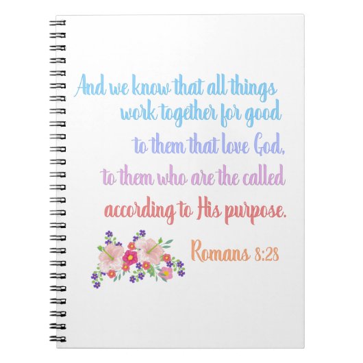 Carnet Romans 8 Verset Bible Design (Devant)