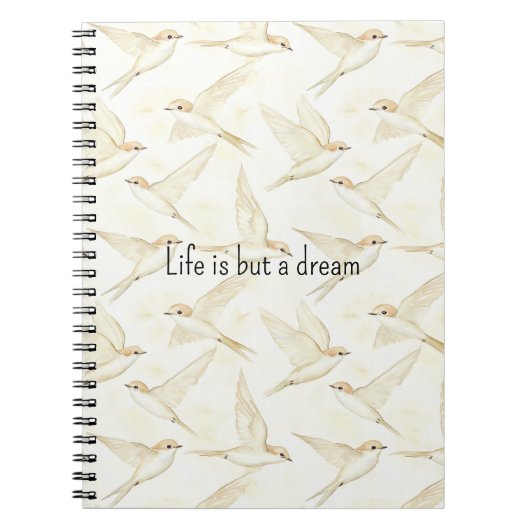 Carnet Romantic Birds life is but a dream  (Devant)