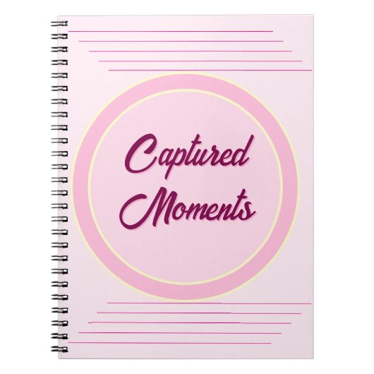 Carnet Romantic Concentric Circle in baby pink (Devant)