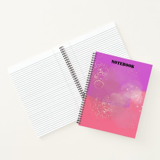 Carnet Romantic glitter pink art (Intérieur)