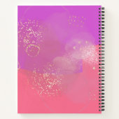 Carnet Romantic glitter pink art (Dos)